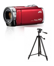 フルハイビジョンSDビデオカメラ JVC GZ-E109  & 三脚セット