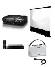プロジェクターW420&BD/DVDプレーヤー&スピーカー&Fスクリーン100型セット